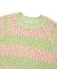 COVERNAT WOMAN Striped Half Knit Light Pink