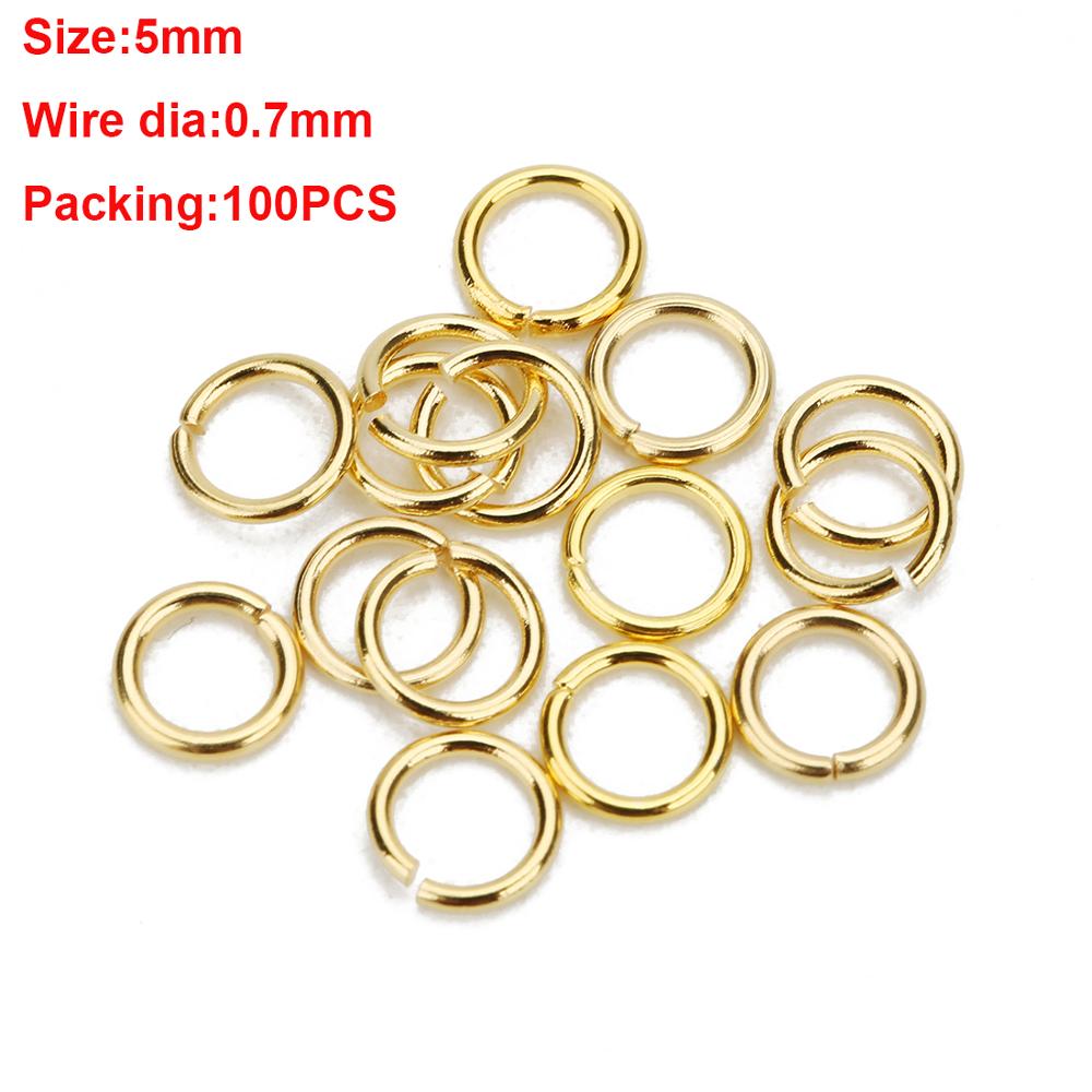 100pcs 3-10mm Stainless Steel Open Jump Rings Split Rings Link Loop For DIY Jewelry Making Findings Connector Wholesale