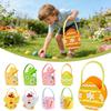 Felt Easter Candy Gift Bag With Handle Easter Bunny Basket Children's Gift Candy Bag  Egg Hunting