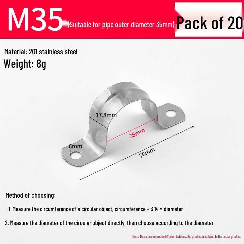 Stainless Steel U-Bolt Pipe & Hose Saddle Clamp