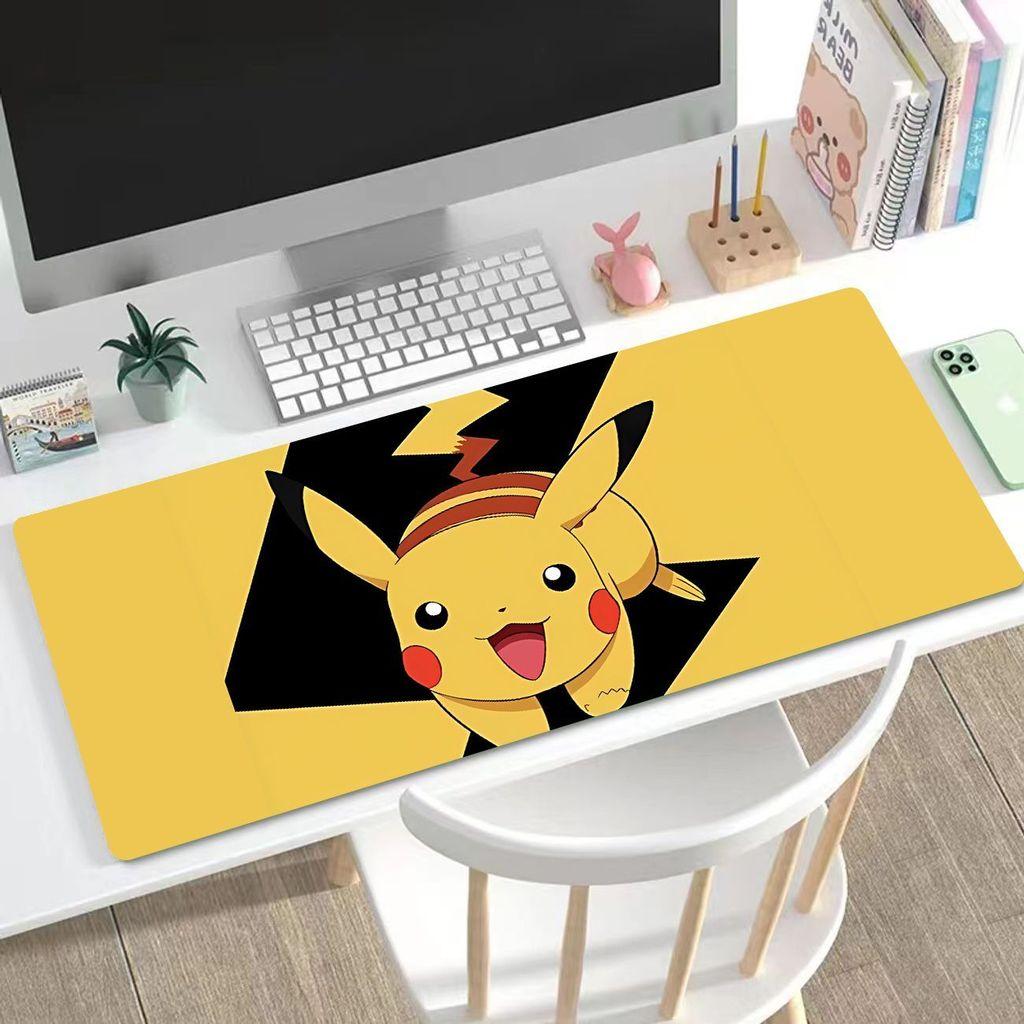 Pikachu Cute Mouse Pad HD Printing Large Seaming Waterproof Mouse Pad Antislip Gaming Mouse Pad