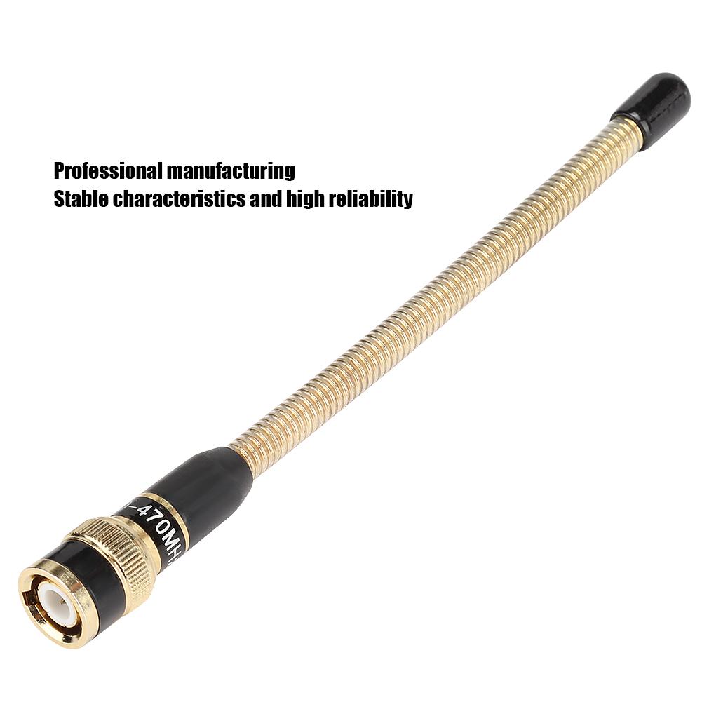 16cm Professional   Male BNC Flexible Spring   UHF for   IC V9   Ham Radio(Black )