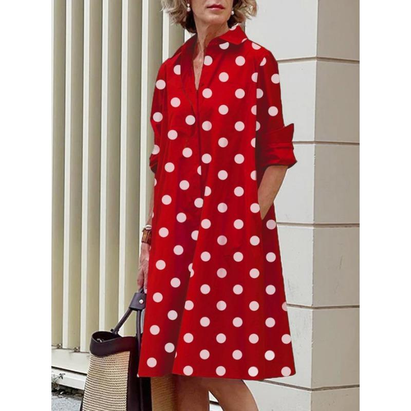 Autumn Minimalist Long Sleeved Mid Length Dresses