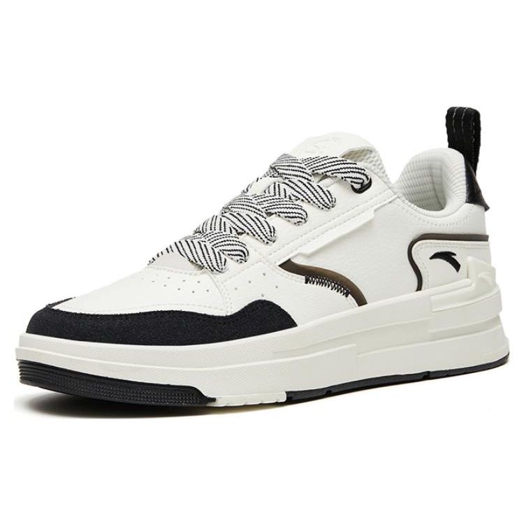 Anta Aotu Trendy Casual Versatile Non-Slip Wear-Resistant Low-Top Skate Shoes Women sneaker White Black 922328076-3