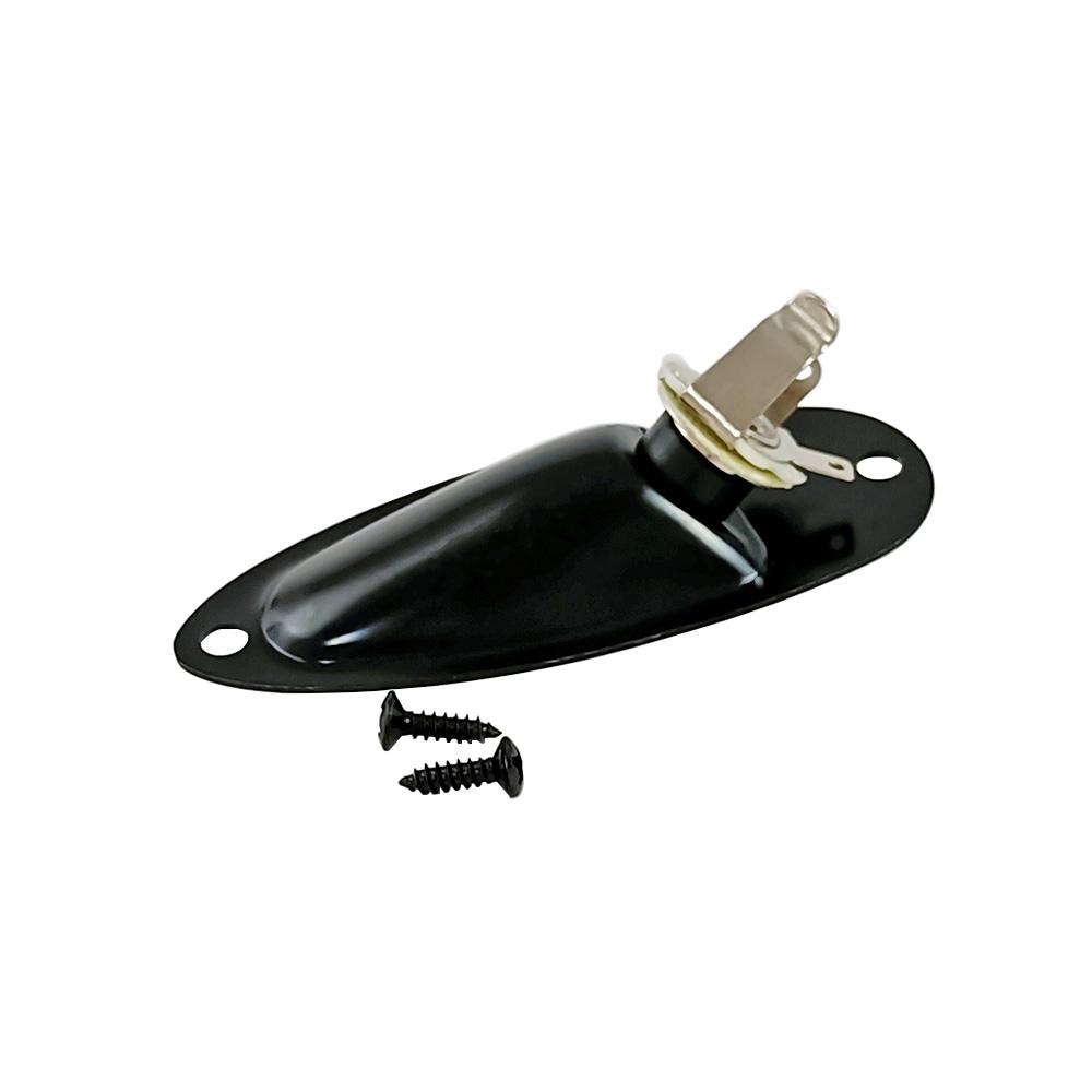 

Замена для Strat Stratocaster электрогитары джек пластина 6.35 мм 1/4 лодка форма аудио разъем панель гнезда чёрный