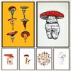 1pc Don't Forget Your Roots Art Cactus Sexy Mushroom Poster Self-adhesive Art Waterproof Paper Sticker Wall Decor