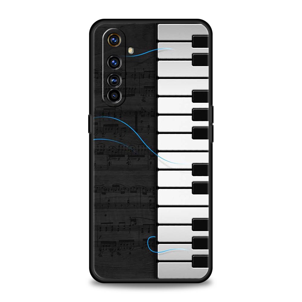 Music Instrument Guitar Piano Phone Case For Realme 10 9 8 5G 7 6 GT2 Pro Plus 9i 8i C21 C11 C25 C35 GT Neo 2 3 3T Soft Cover
