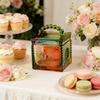 Artistic Square Candies Holder Clear Glass Featuring Intricate Embossed Detail Household Storage Jar