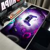 Gaming Mouse Pad Anime Gamer Keyboard Pad Gamepad Pattern Design Desk Mouse Mat Speed Rubber Cartoon PC Black And White Mousepad