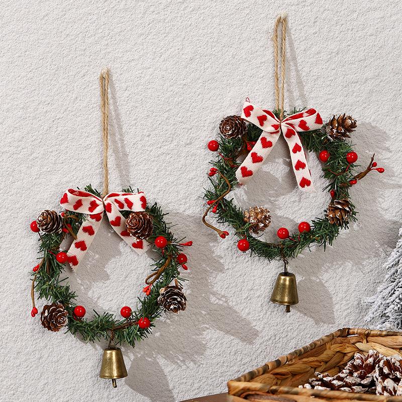 Christmas Wreath Art Wreath Decoration Simulation Door Wreath Christmas Decorations Window Christmas Pendants