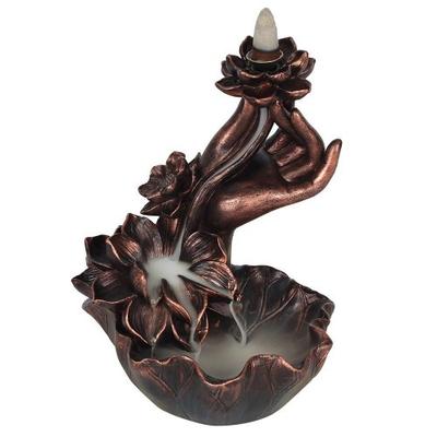 Hand With Flower Backflow Incense Burner