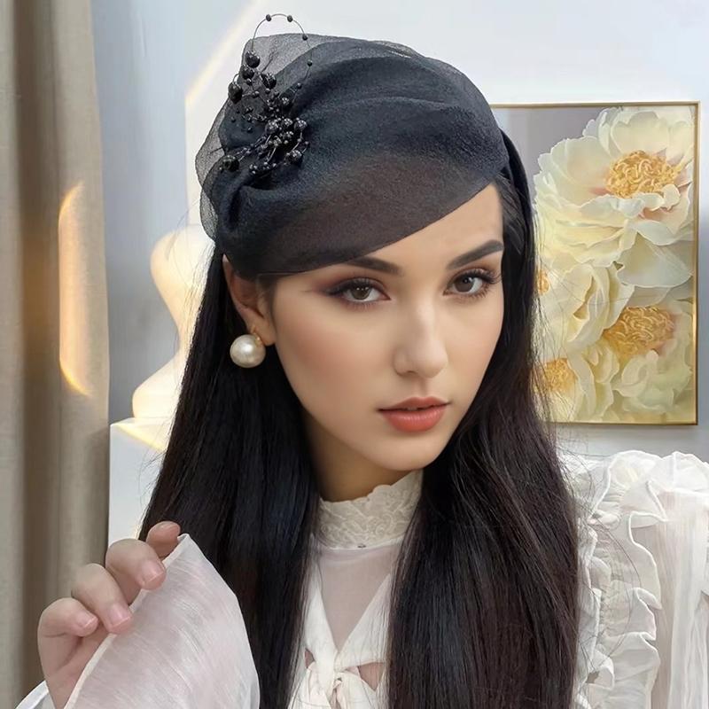 1PC Extra-Wide Hairband Hat for Gray Hair Coverage Stretchable Half-Cap Hairband for Thinning Hair
