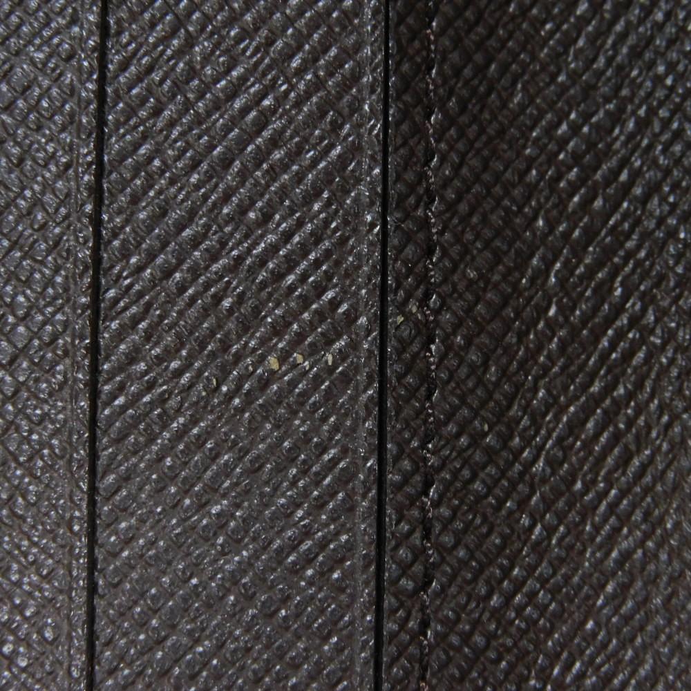 Used Damier Compact Zip Billfold Card Case with Brown Snap Button, 12564, and Coin Purse (N61668 7941 Logo) from Japan