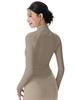 Ladies' Slim-Fit Long Sleeve Yoga Top: Stand Collar, Half Zip, Perfect for Autumn/Winter Pilates & Fitness.