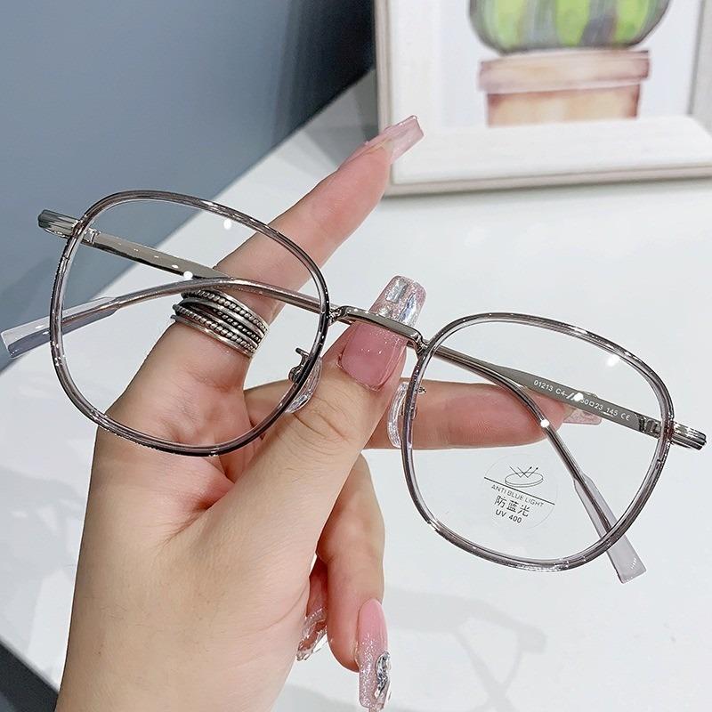 

2 в 1 квадратные металлические фотохромные солнцезащитные очки антирадиационные очки для женщин мужчин серый