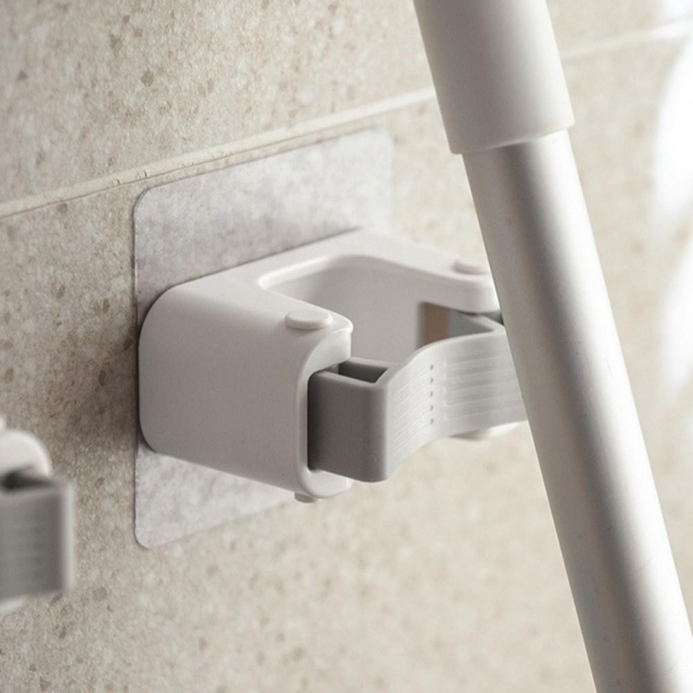 Plastic Mop Clip Hanging Mop Broom Holder Bathroom Hook Mop Storage Clips Rack Wall Mounted