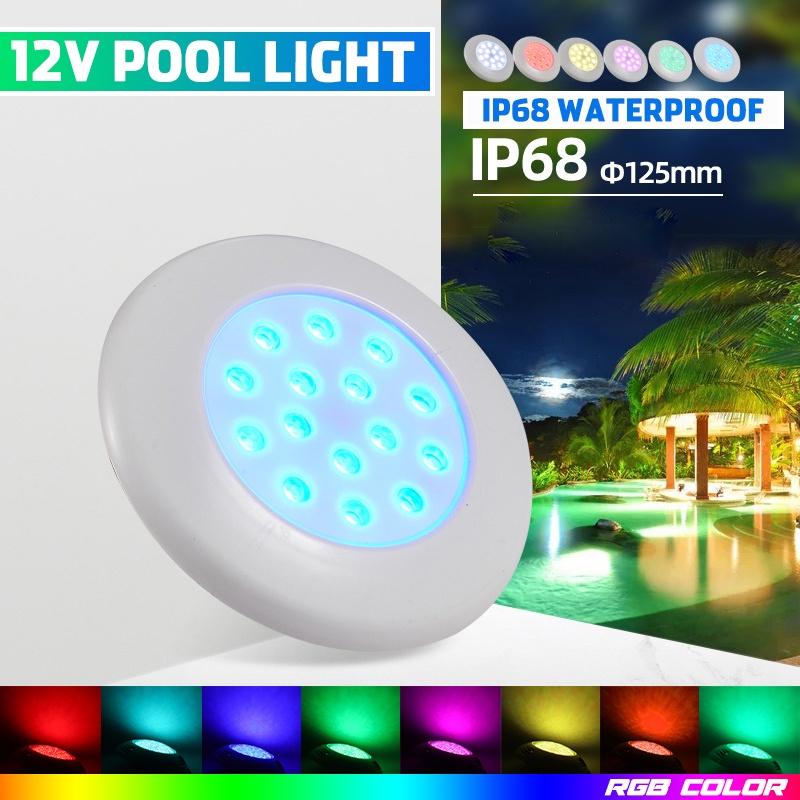7W IP68 Waterproof 15 LED RGB Multi Color Submersible LED Underwater Night Light for Fish Tank Pond Swimming Pool Wedding Party