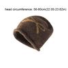 Jacquard Knitted Earflap Hat Oversized Skull Cap Casual Beanie Cap  For Women