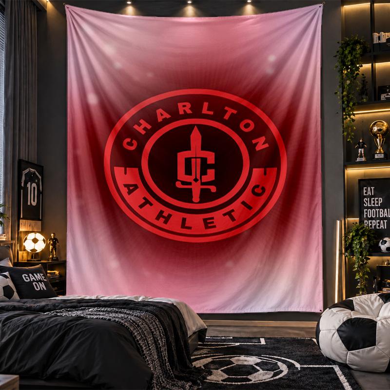 Wall Hanging Tapestry Charlton Athletic FC Print Cloth for Living Room Bedroom Home Decor