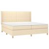 Maison Exclusive - Sommier à lattes de lit matelas et LED Crème 200x200 cm Tissu