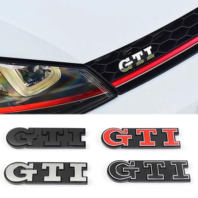 Hijk1 ·1Pcs Car Metal Badge Sticker Front Grille Decal Decoration For VW GTI Passat B6 Golf Mk7 Polo Tiguan Jetta T-ROC Sharan Touran