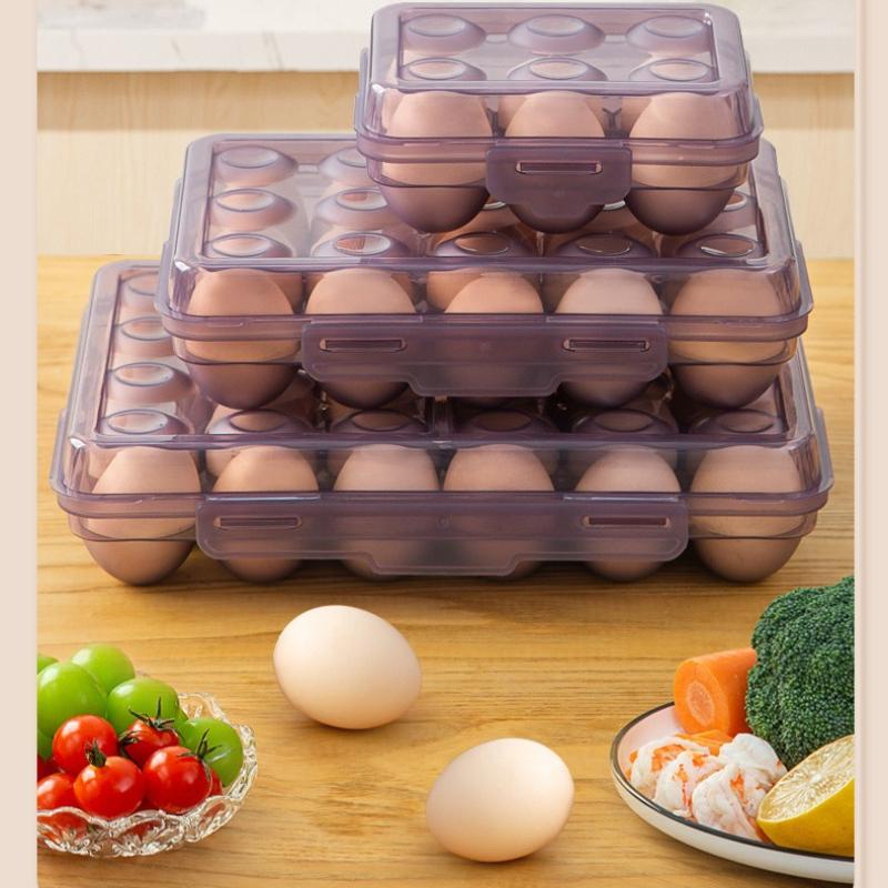 6/15/24 Grid Egg Storage Box with Anti-collision Partition Structure, Capable of Multi-layer Stacking and Pressure Resistance