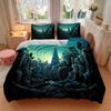 Fantasy Cityscape Structures Print 3Pcs Bedding Setduvet Cover With 2 Bedropillowcase Home Birthday Gift