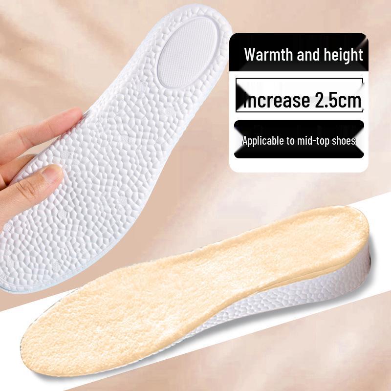 Height-Boosting Fleece Insoles for Men and Women – Warm, Thick, and Invisible for Winter Martin Boots.