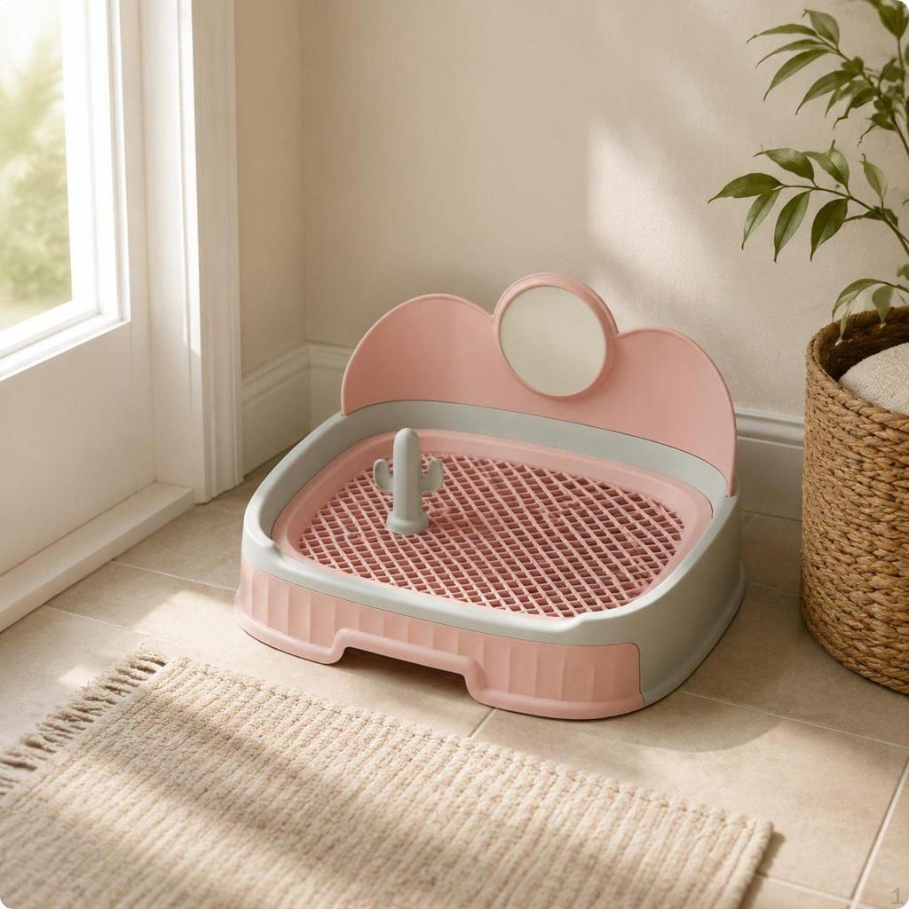 Drawer Pet Toilet Removable Grate Indoor Dog SplitBody Potty Pan for Small Dogs Blue Pink