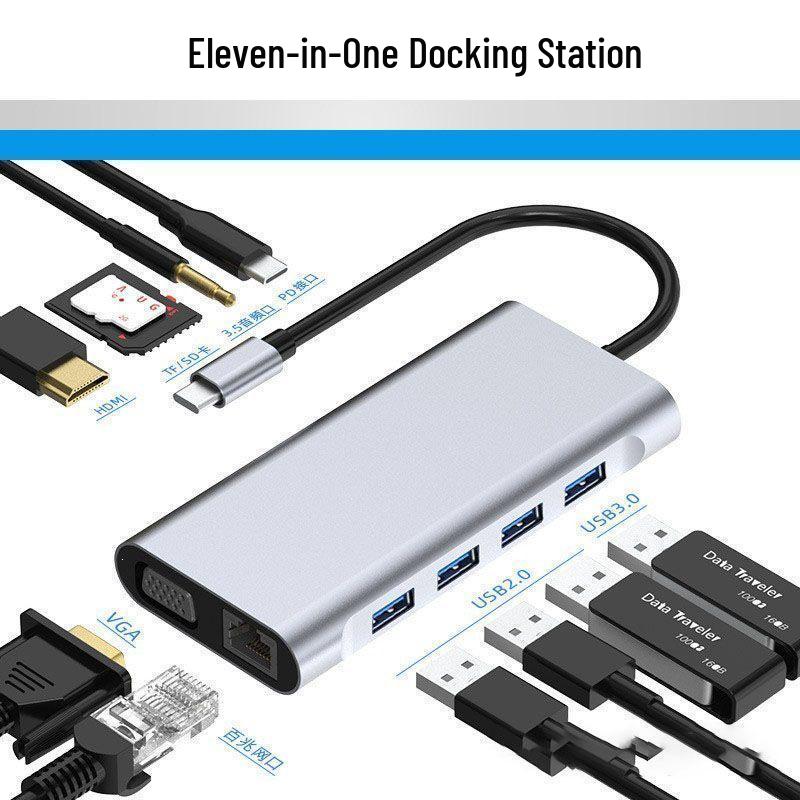 11-in-1 USB-C Hub Multi-Converter: HDMI, Network & More