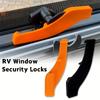 1 par RV Fönstersäkerhetslås Set, Fönstersäkerhetslås för Husbilar och Campare, RV Fönstersäkerhetslås Kompatibla med PolyPlast