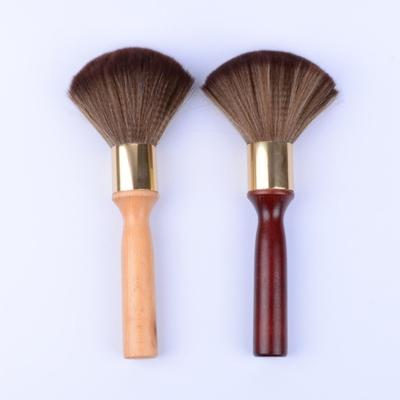 Brosse de Nettoyage pour Cheveux en Fibre Manche en Bois Naturel Outil de Barbier Pour l'Élimination et l'Entretien des Cheveux Égarés