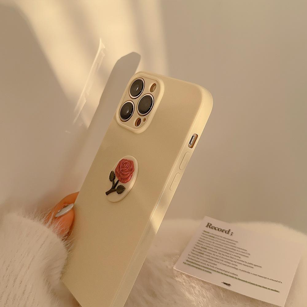 Three-dimensional Lotus Root Pink Rose Mobile Phone Case 15 for Apple for IPhone17 Gentle Wind 11 for 13promax All Inclusive