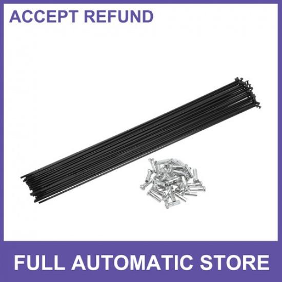 

1 Set 14G 285mm Length Bicycle Spokes Nipple Black