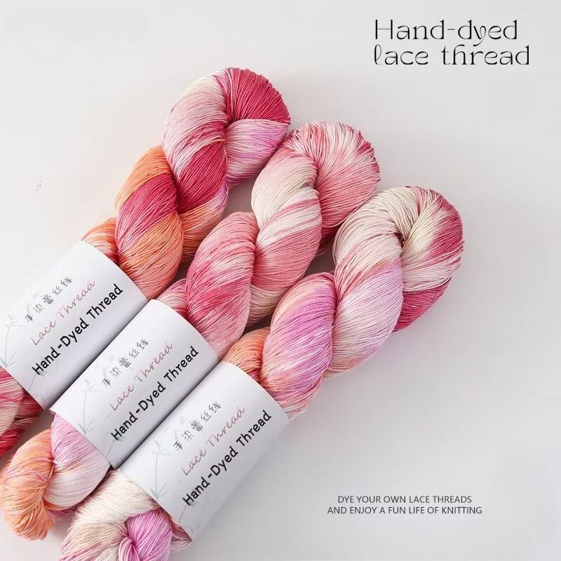 1PC 100g Cotton Bamboo Fiber Yarn for DIY Hand Knitting Hand-Dyed Lace Gradient Color Crocheting Sweaters Shawl Scarves