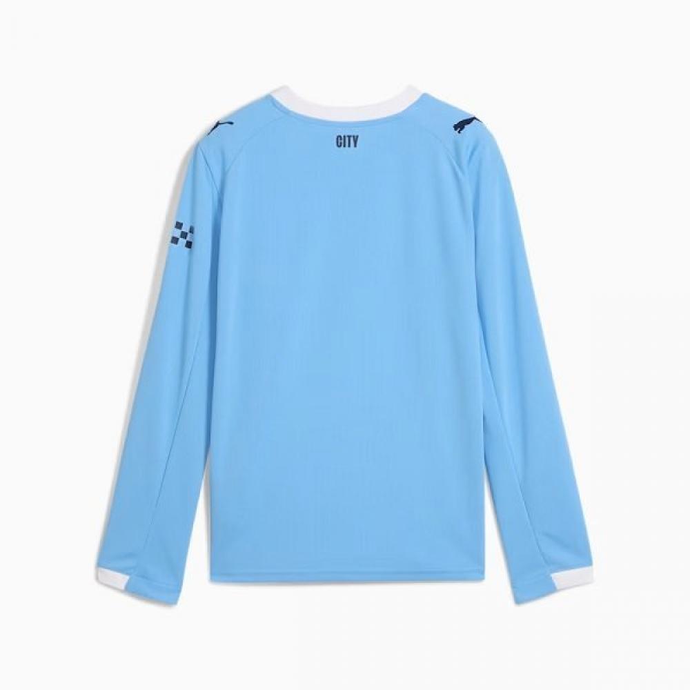 Puma Man City 25 26 Season Home Jersey Junior Long Sleeve Jersey 780341 01 Mcfc Home Jersey Replica Ls Jr