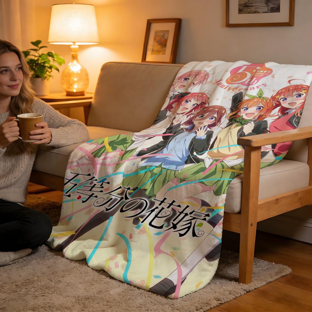 Throw High-Density Short Plush Blanket For Sofa Nap Air-Conditioned Room Soft Skin-Friendly The Quintessential Quintuplets