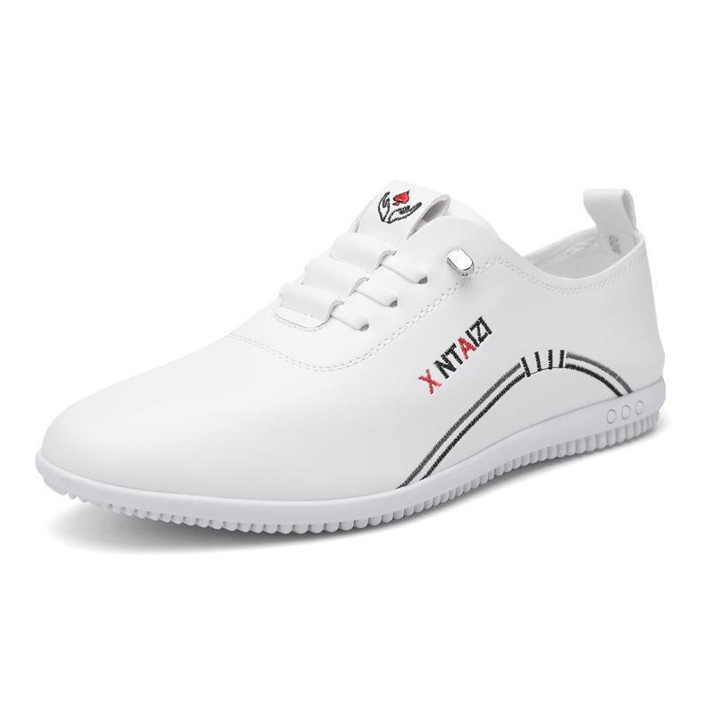 Men's leather shoes soft soles morning casual shoes one pedal leather shoes men's shoes breathable and comfortable Doudou youth shoes