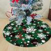 Polyestertyg Julgranskjol Röd Virvelmönster Trädfotsskydd Juldekoration