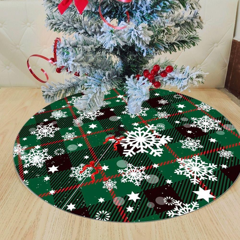 Polyestertyg Julgranskjol Röd Virvelmönster Trädfotsskydd Juldekoration