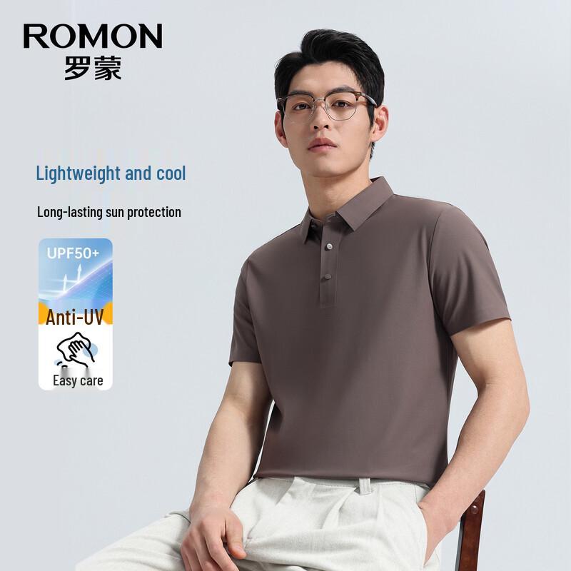 

ROMON Men s 7A Antibacterial UPF50+ Wrinkle-Free Polo Shirt 180