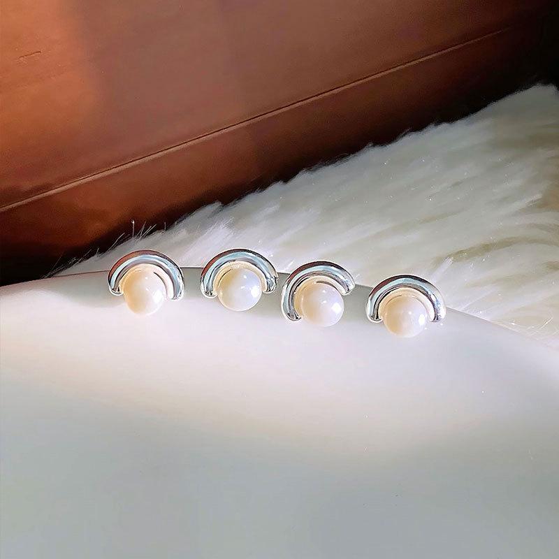 Yuanbao Pearl Earrings Light Luxury High-end Chinese Style Niche Design