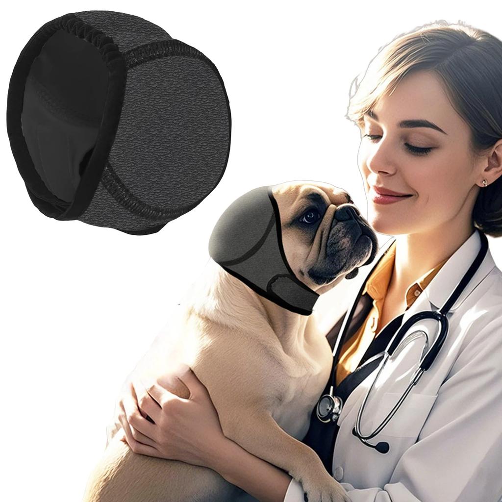 Calming Hood Noise Protection Ear Protector For Bath For Grooming (dark Grey M)
