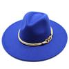 Cappello Stile Britannico 9,5 Cm Ampio Bordo Cappello a Cilindro di Lana da Uomo e Donna Caldo Cappello Jazz Perla