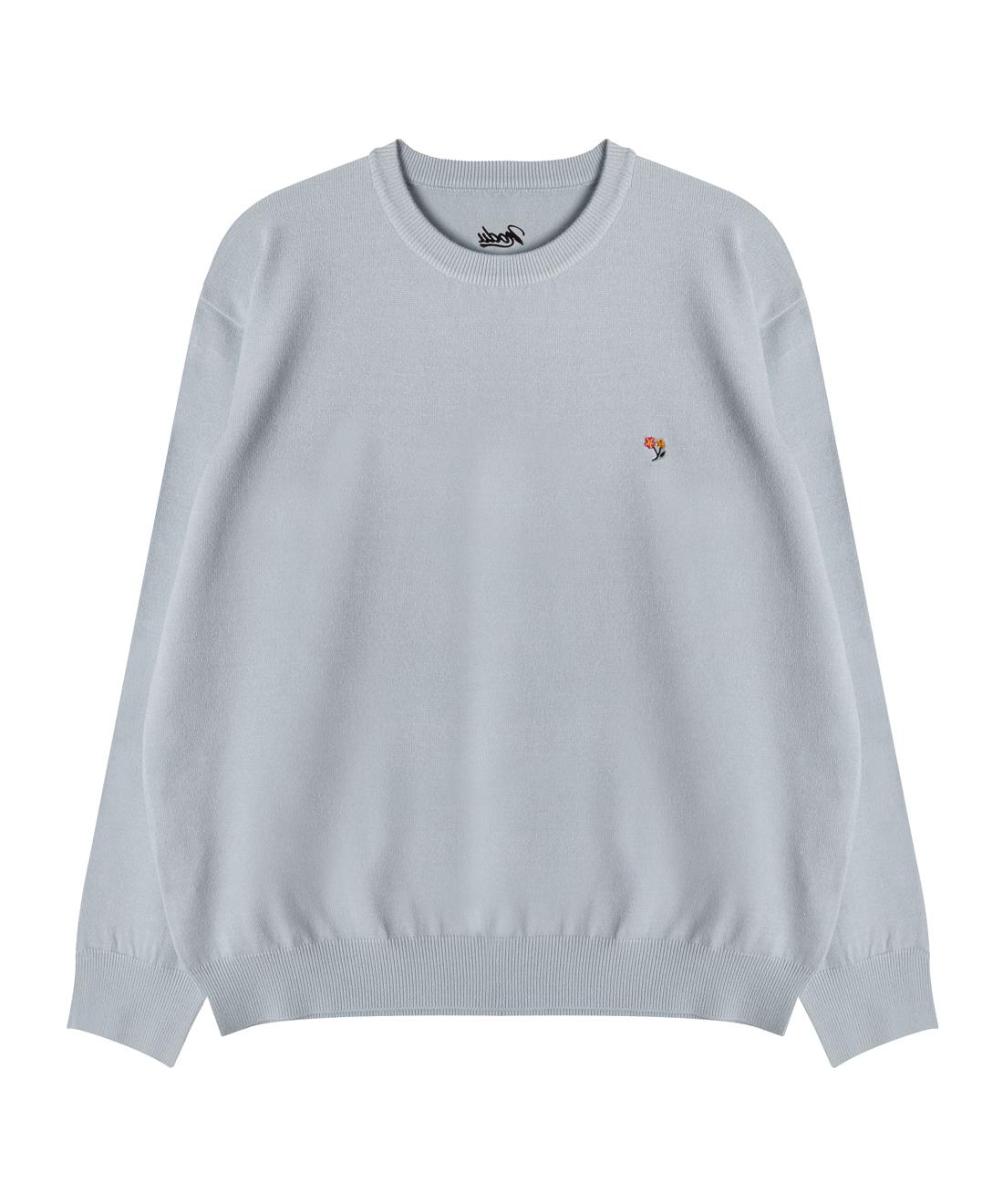 Nod You Signature Flower Soft Knit [Sky Blue] L