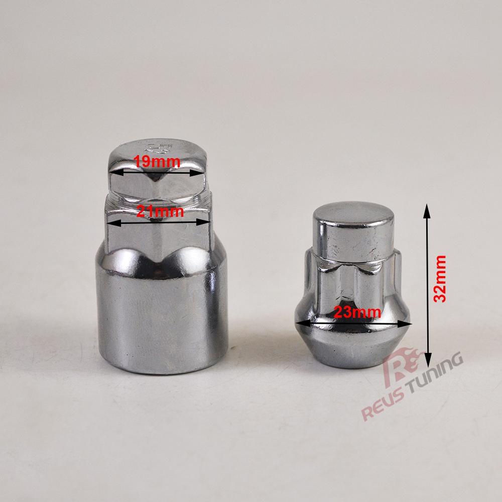 4Nuts+1Key M12X1.5 M12X1.25 M14X1.5 32mm Steel Auto Car Wheel Rim Lock Locking Nuts Lug Nuts For Honda Toyota Mazada