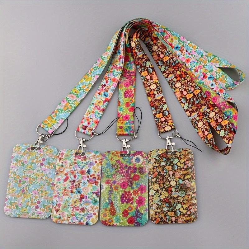 New Fashion Flowers Neck Strap Vintage Lanyard for Key ID Card Gym USB Badge Holder DIY Hang Rope Phone Accessories