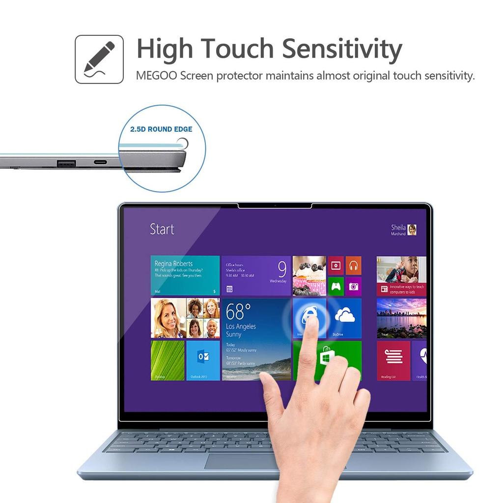 MEGOO Surface Laptop go 3 go2 glass also applicable to Surface Laptop go protective LCD screen easy to scratch resistant [2 pieces]