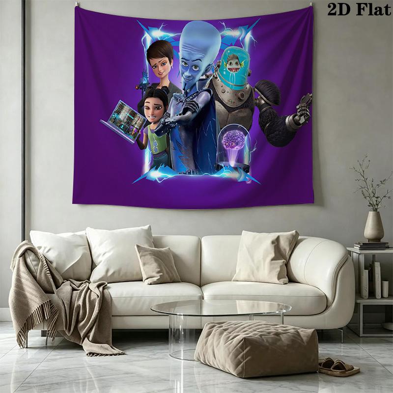 Megamind Pattern Home Decor Tapestry, Wall Hanging, Decorative RV Wall Cloth.NGT0928227