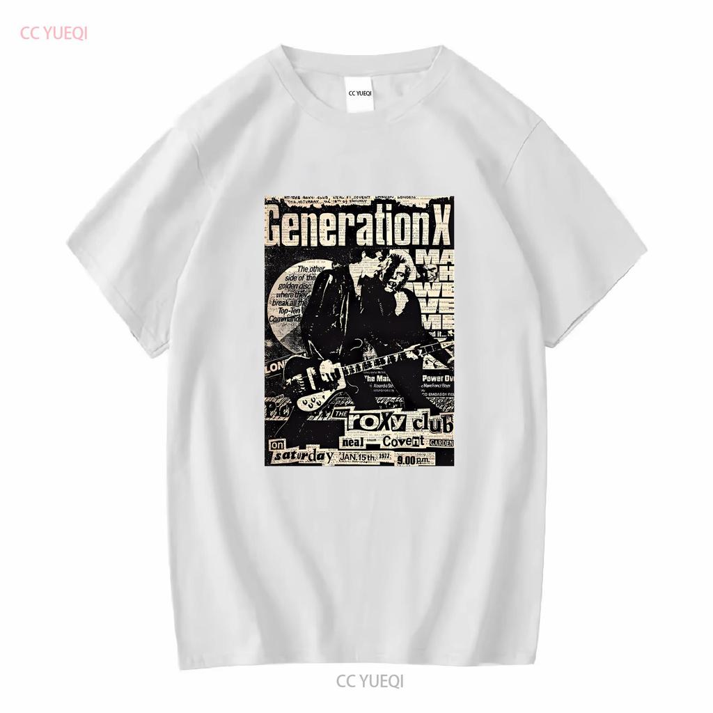 The generation x t shirt punk rock 70s TE5413 vintage Washed Slightly streetwear Versatile Unisex Comfortable Soft Stretched